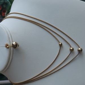Sexy, goldtone set,  triple snake chain #306